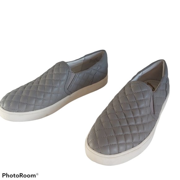 Sam Edelman Ezzie grey quilted leather sneaker - Picture 1 of 12